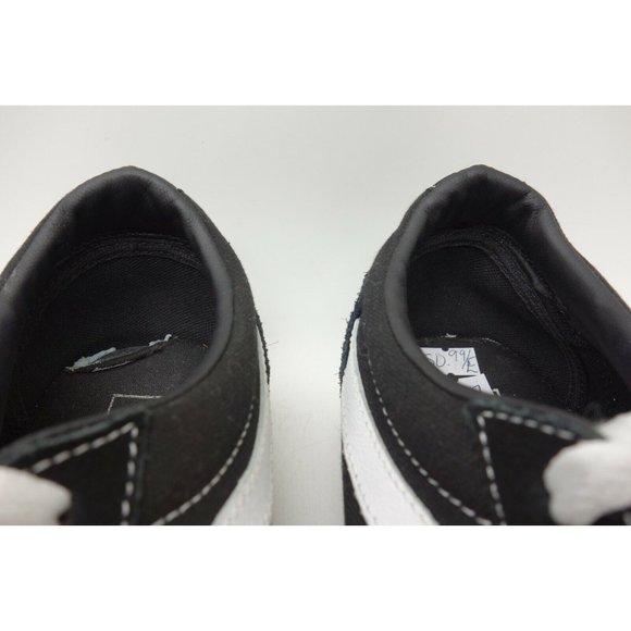Vans Off The Wall Black Leather Casual Lace Up Tennis Shoes Men\'s 8.5 main image 2